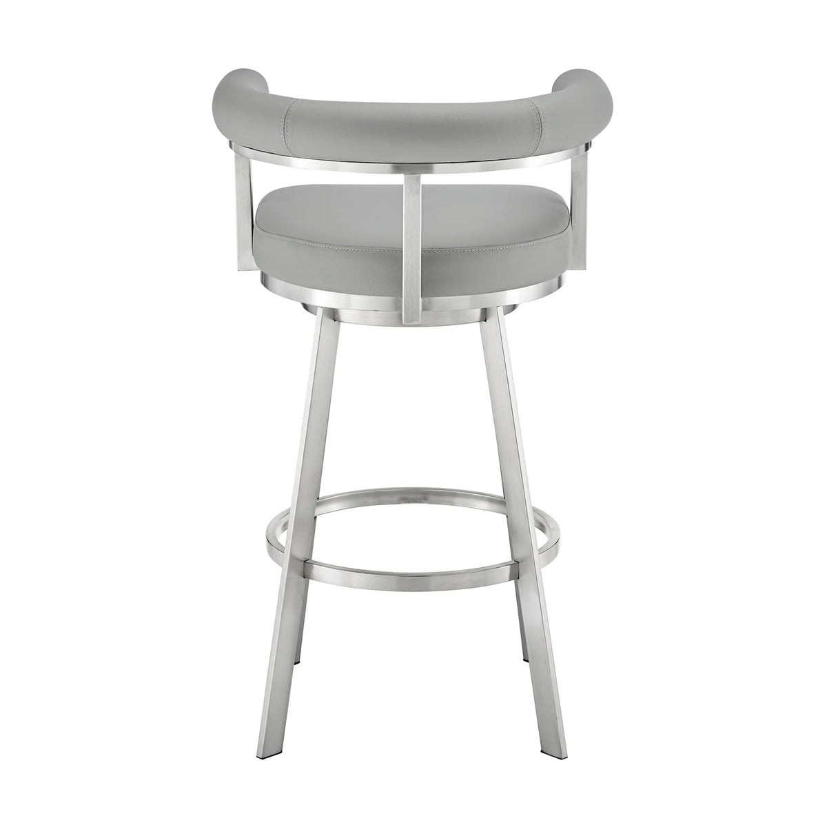 Light Gray Faux Leather Bar Stool X1944