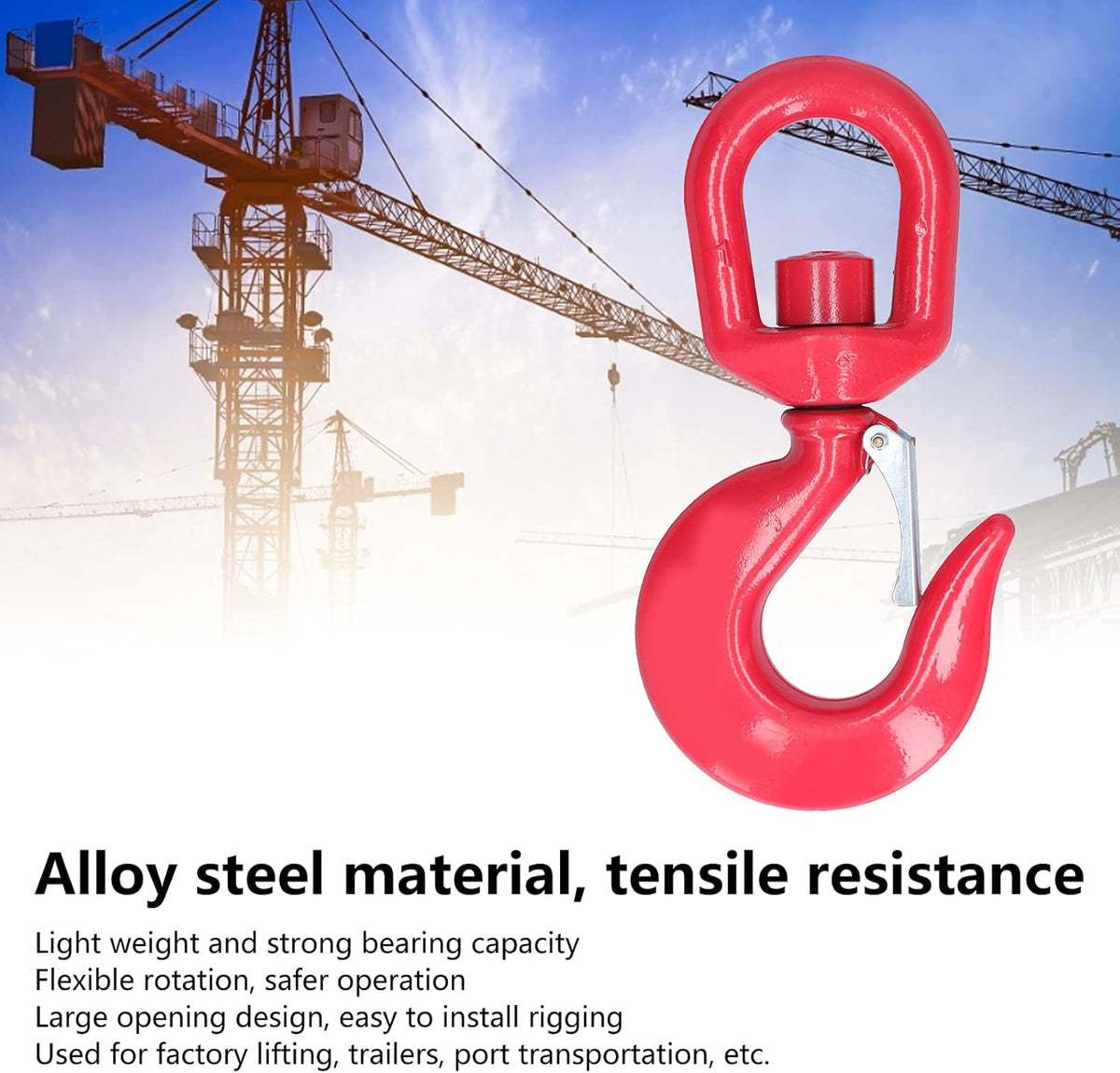 Alloy Steel Swivel Eye Hook with Latch G740640