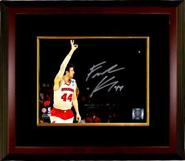 Frank Kaminsky Signed Wisconsin Badgers No.44 Three Fingers Raised 8 x 10 in. Photo A1093