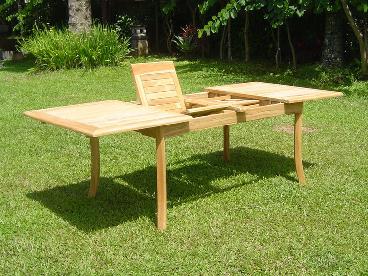 7 Pc Teak Dining Set with 94" Oval Table and 6 Stacking Arm Chairs X418939