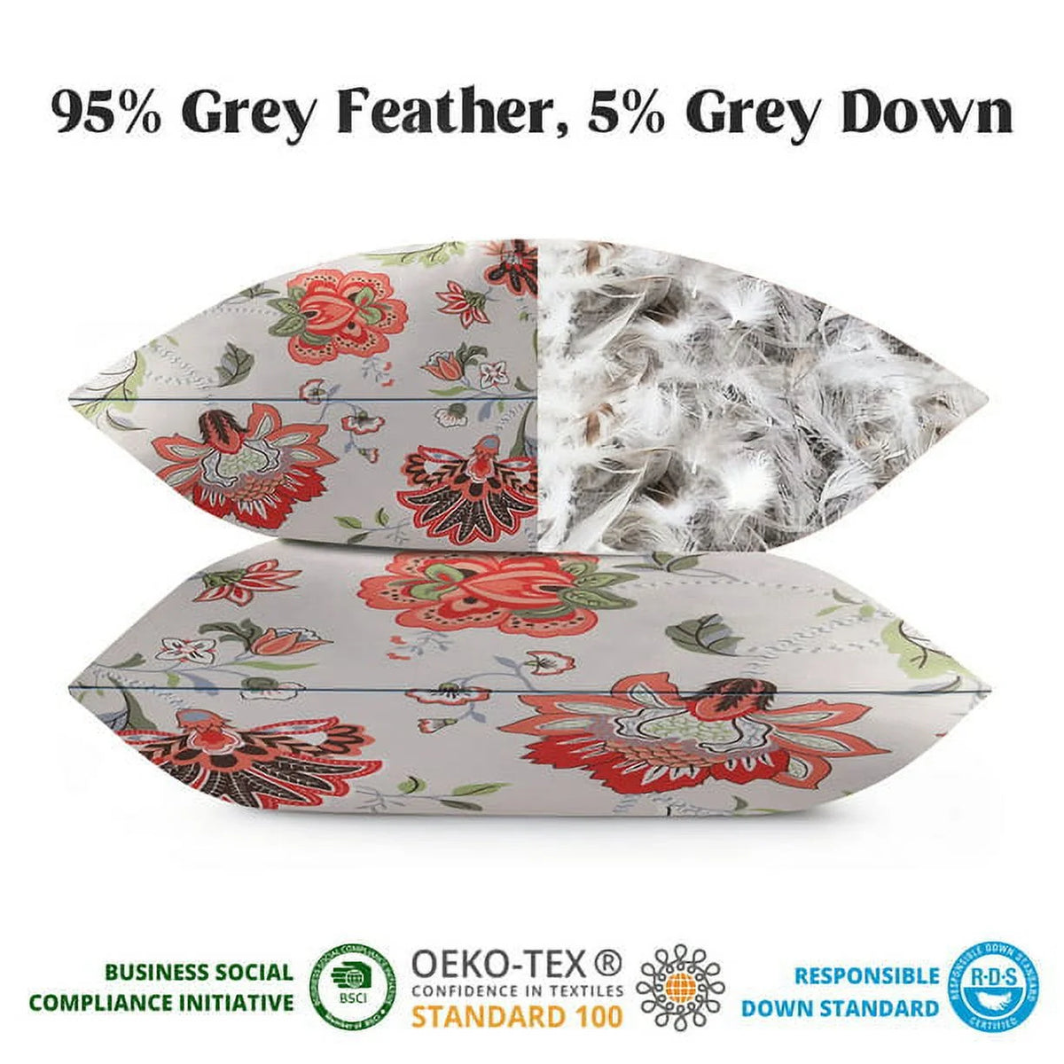 Waterproof Decorative Throw Pillows Set of 2, 18x18 Inch U984020