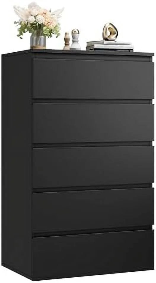 Black 5 Drawer Dresser O1042