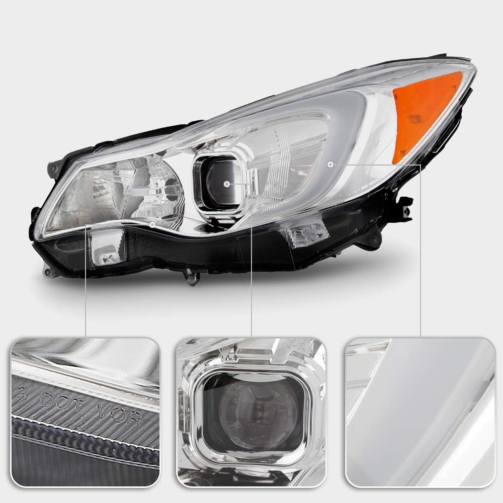 Chrome Housing LED Tube Projector Headlights K484