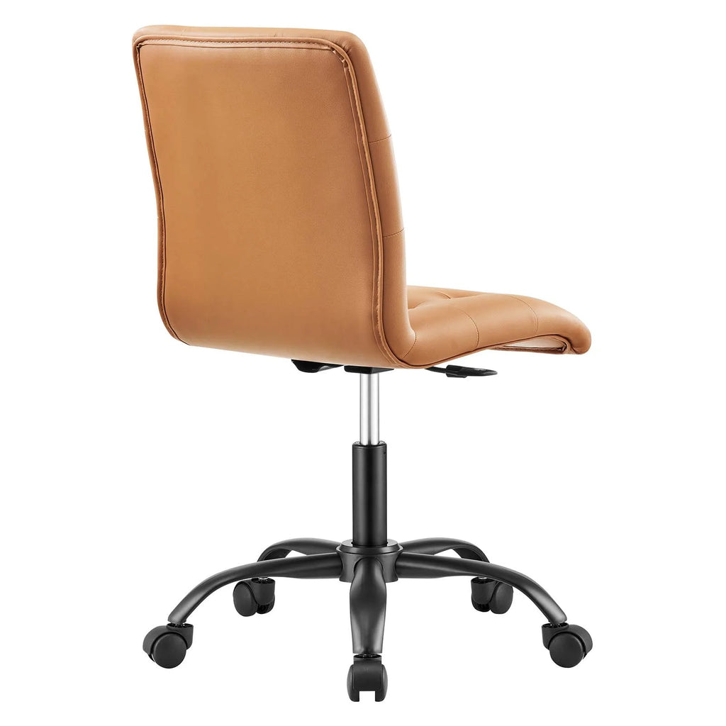 Black Tan Armless Office Chair V312