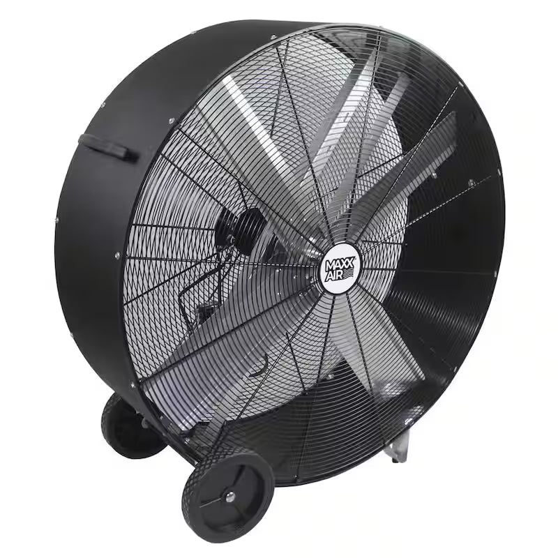48 In. 2-Speed Belt Drive Drum Fan Black Poly Housing B62776