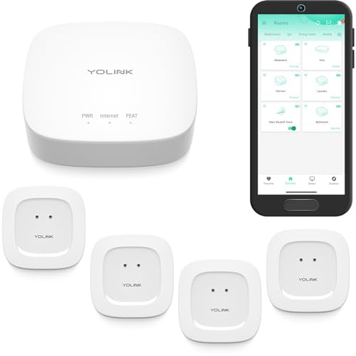 Smart Home Starter Kit: Hub & Water Leak Sensor 4-Pack L1247