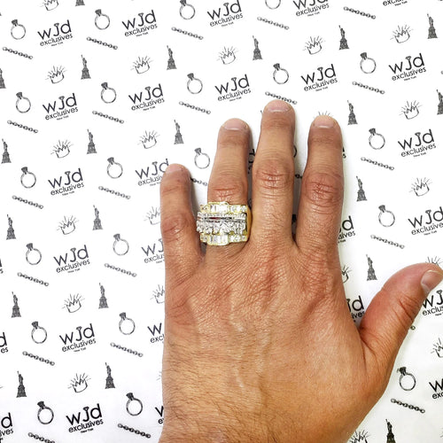 10K Yellow Gold Created Diamond Ring C549054
