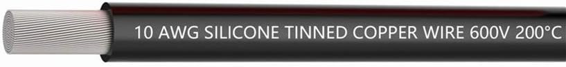 10 AWG Silicone Wire 90 Feet Black Stranded Tinned Copper Wire Pack of 2 K994