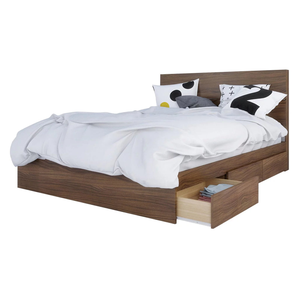 Queen Size Bedroom Set Walnut R276100