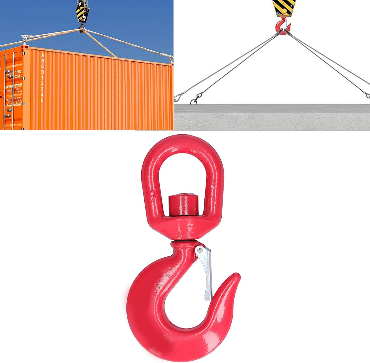Alloy Steel Swivel Eye Hook with Latch G740640