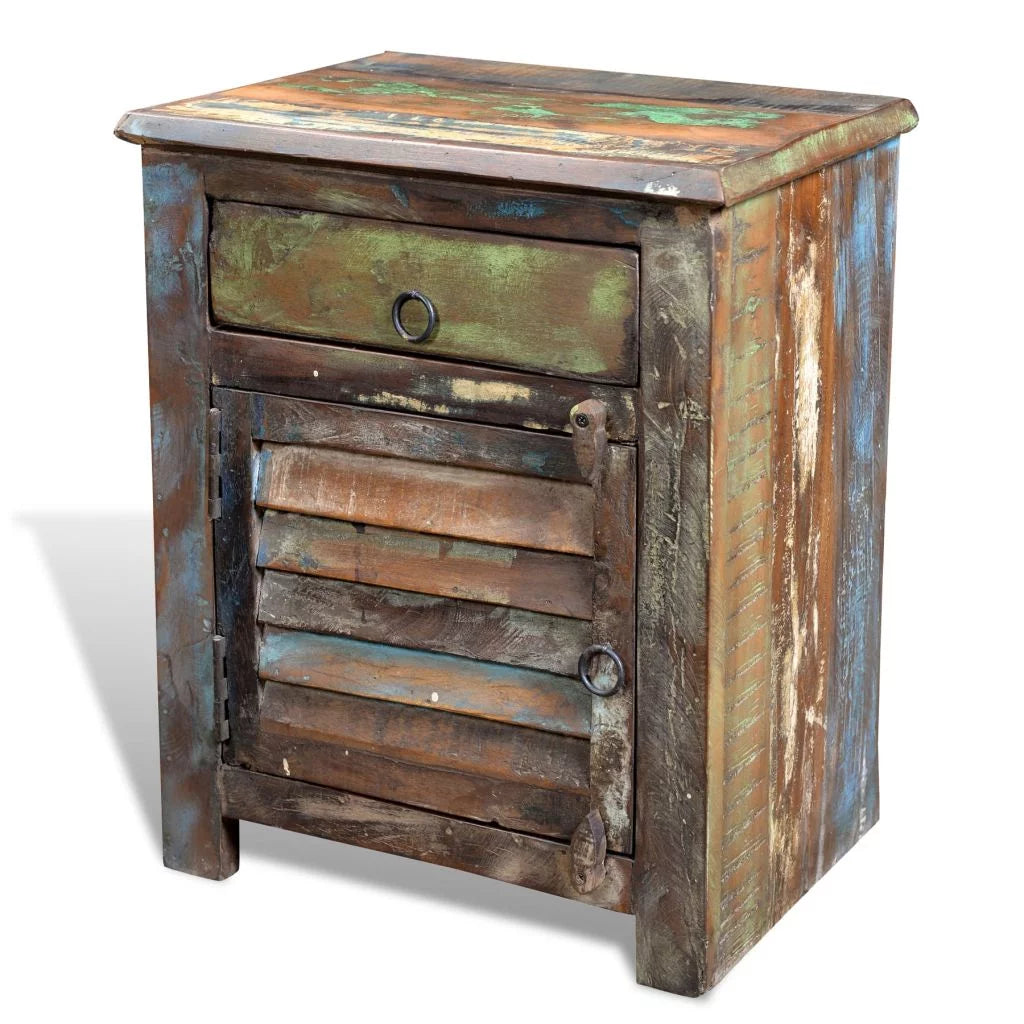 End Table with 1 Drawer 1 Door Reclaimed Wood K56044
