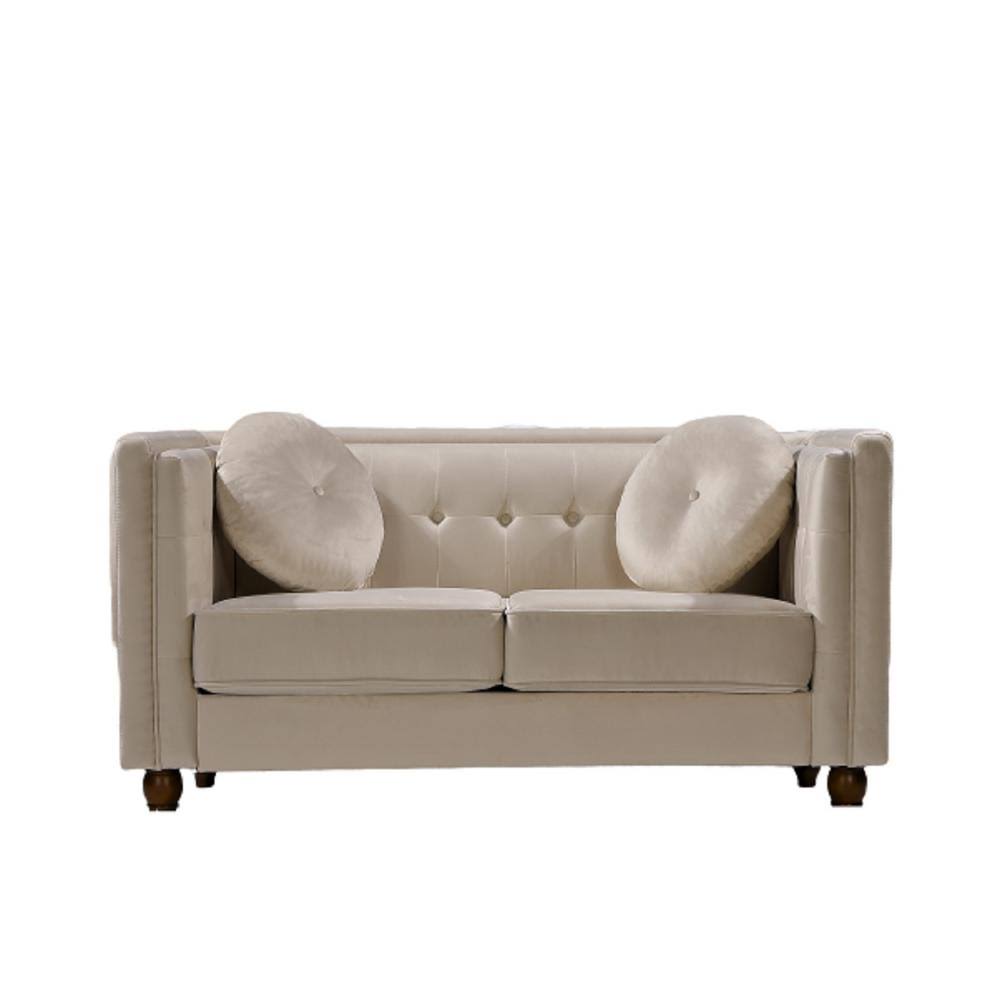 Ivory Chesterfield Loveseat O917255