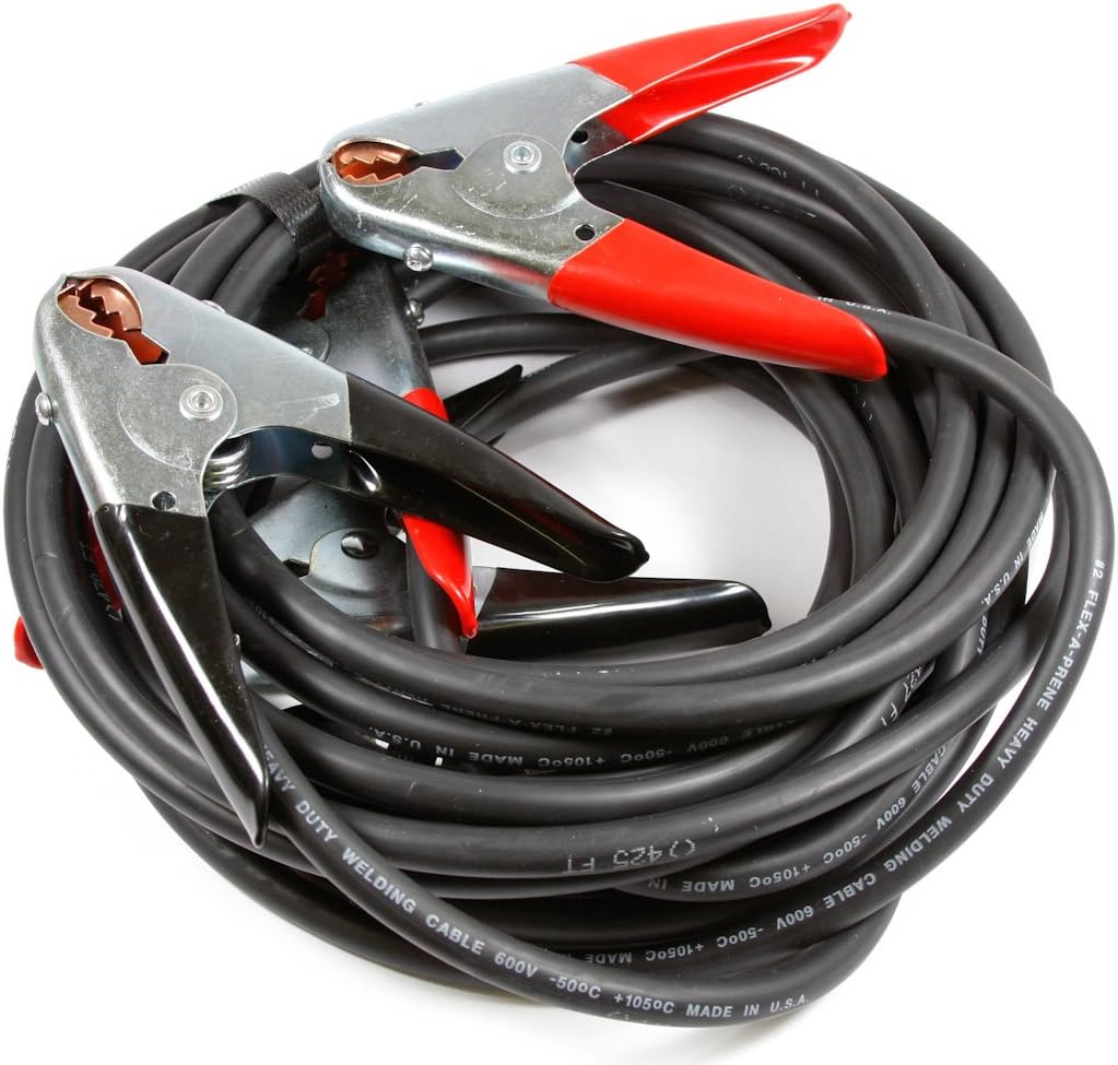 Heavy Duty Booster Cables with 500 Amp Clamps, 25-Feet, Black And Red N435938