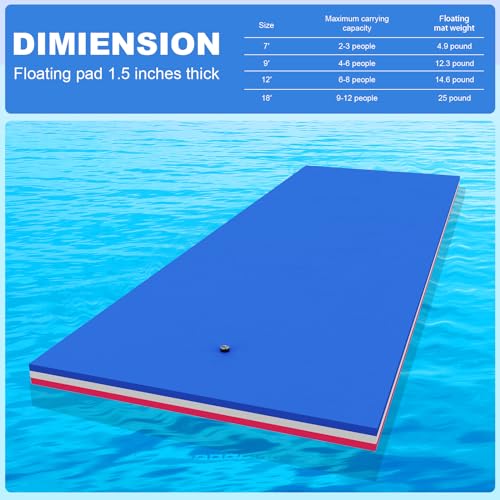 Floating Water Mat 3 Layers Tear Resistant XPE Foam K776343