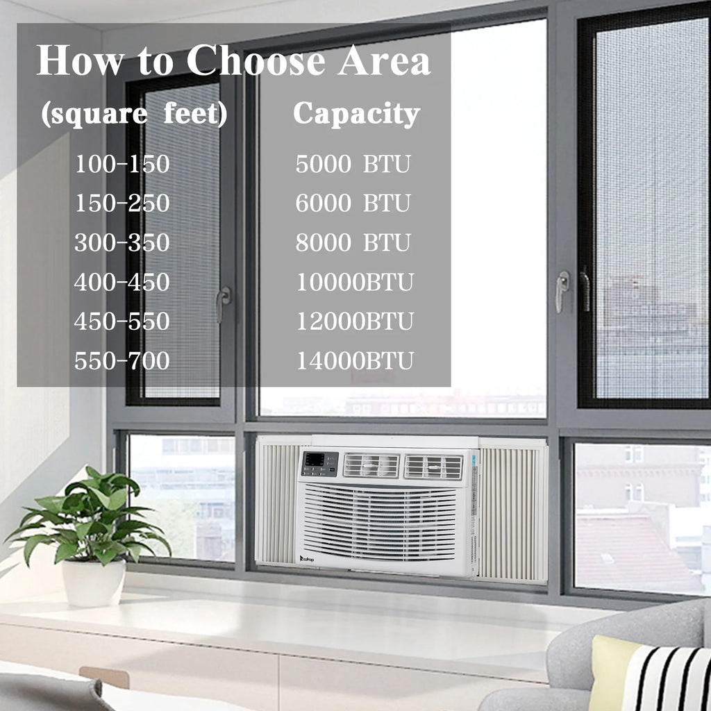 12000BTU 110V Window Air Conditioner with WIFI and Remote, White D28691