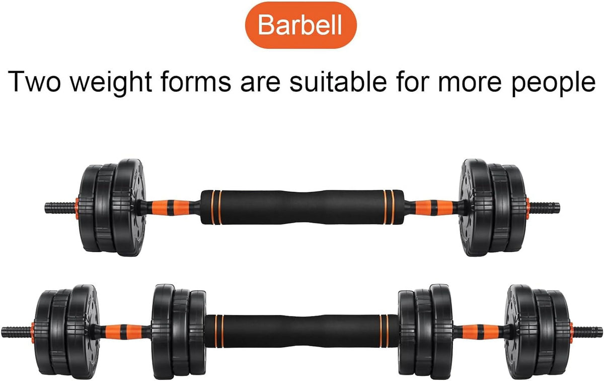 Adjustable 4 In 1 Dumbbell Set, 22/44/66/88Lbs Non-Slip J848091