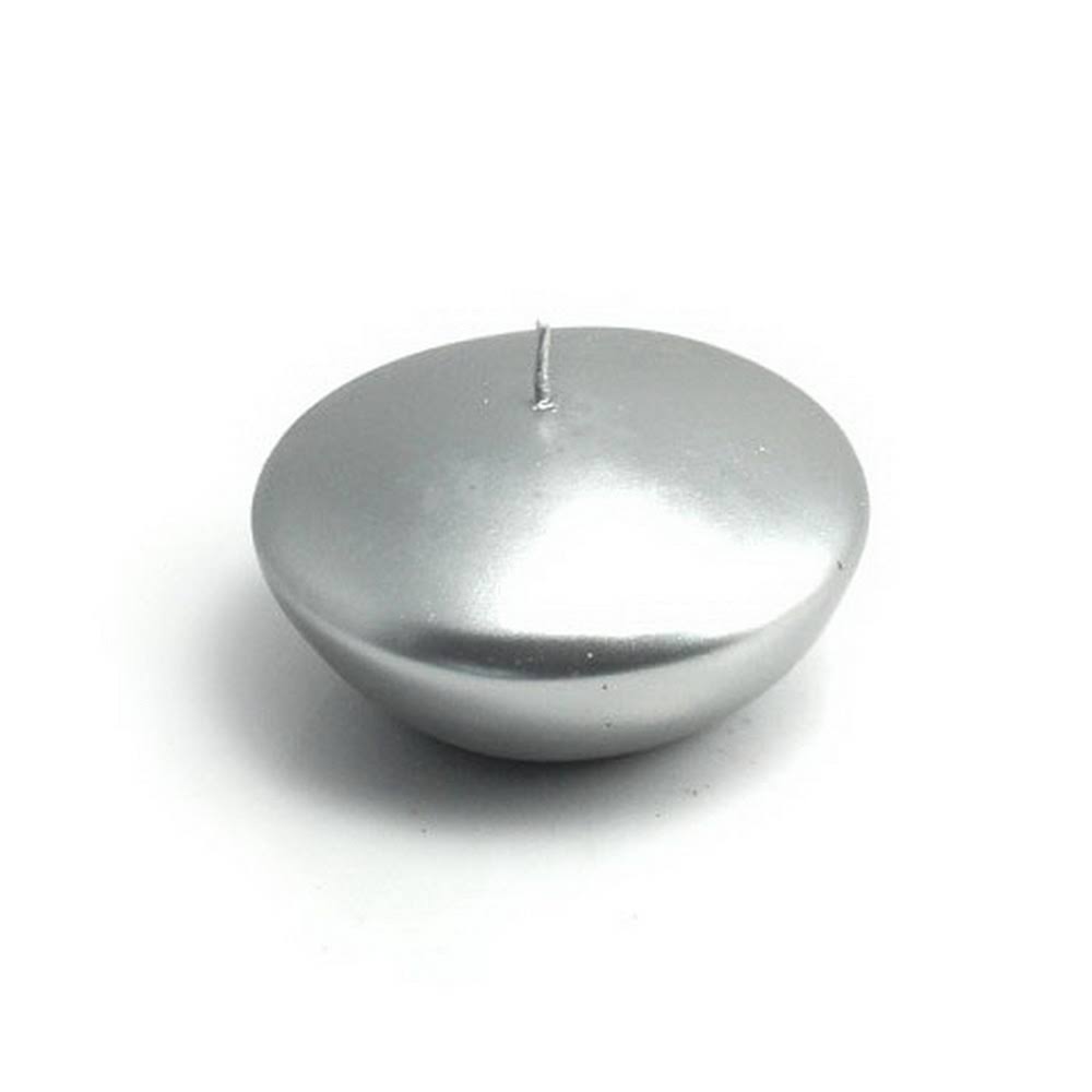 3 inch Metallic Silver Floating Candles (144Pcs/Case) J8182