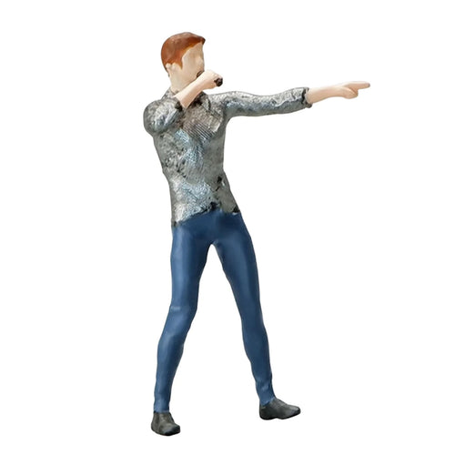 1/64 Male Singer Figure for Dollhouse Scene H98222