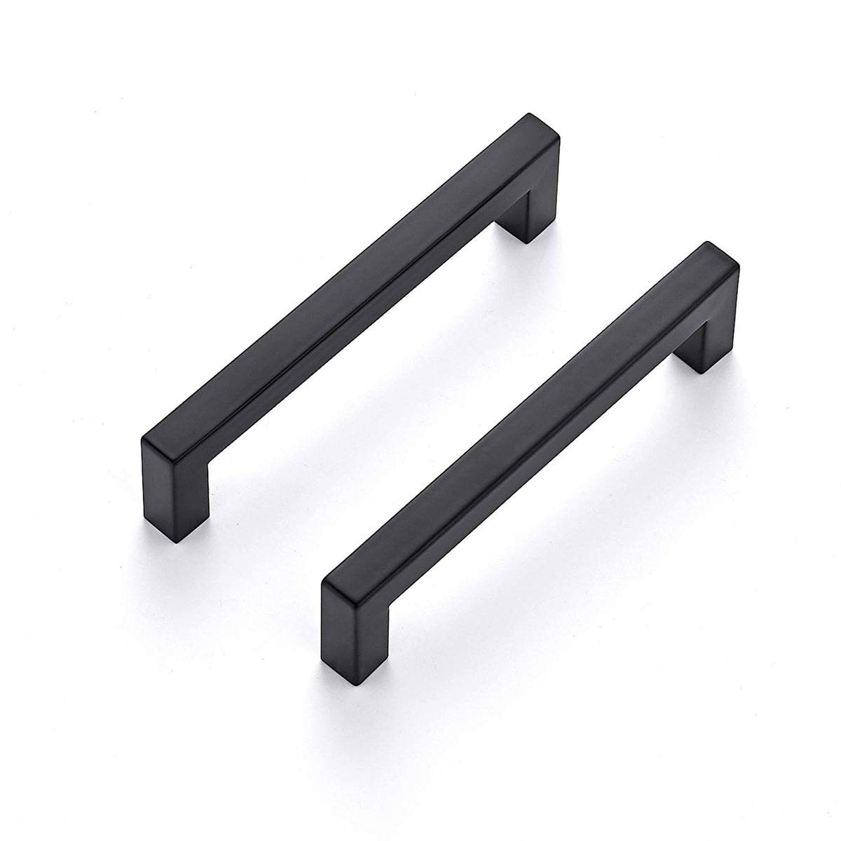 25 Pack 5 inch Matte Black Square Cabinet Pulls J479