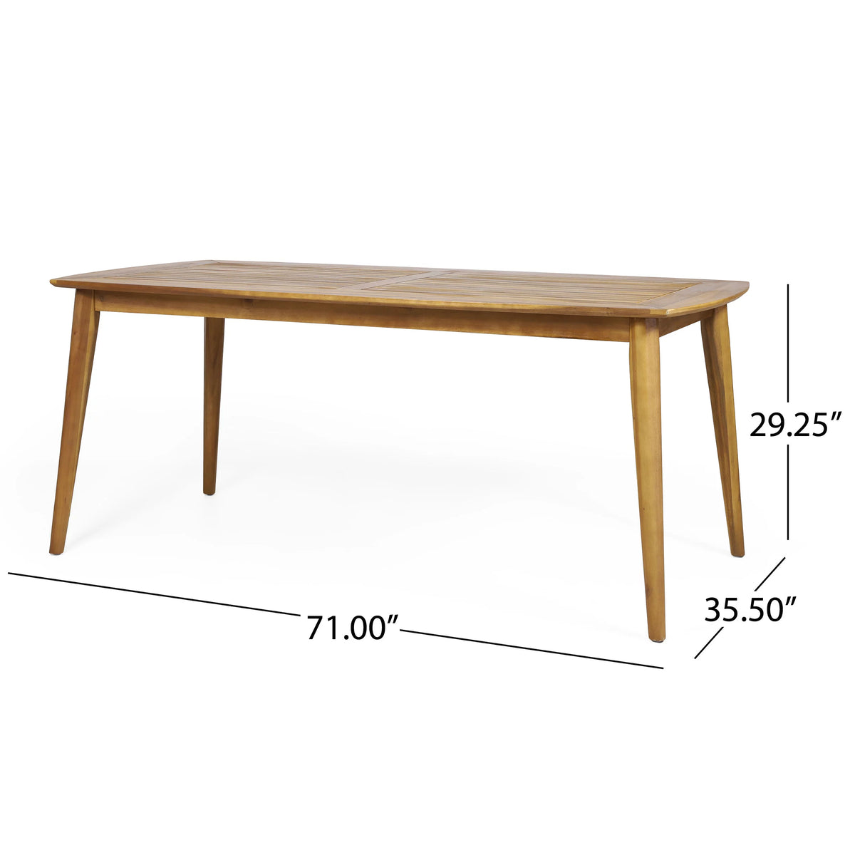 Acacia Wood and Wicker 7 Piece Dining Set with Cushion P3458