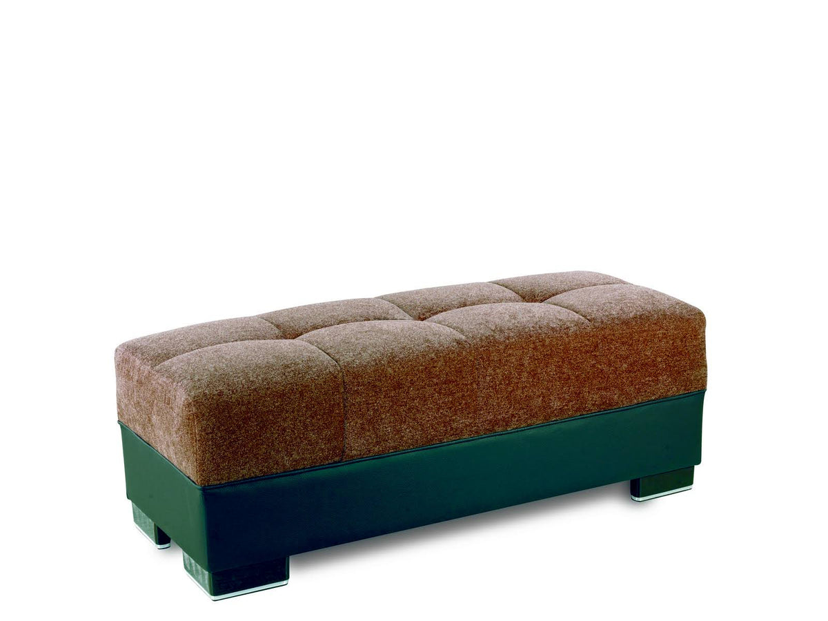 Brown Fabric Chenille Ottoman L158241