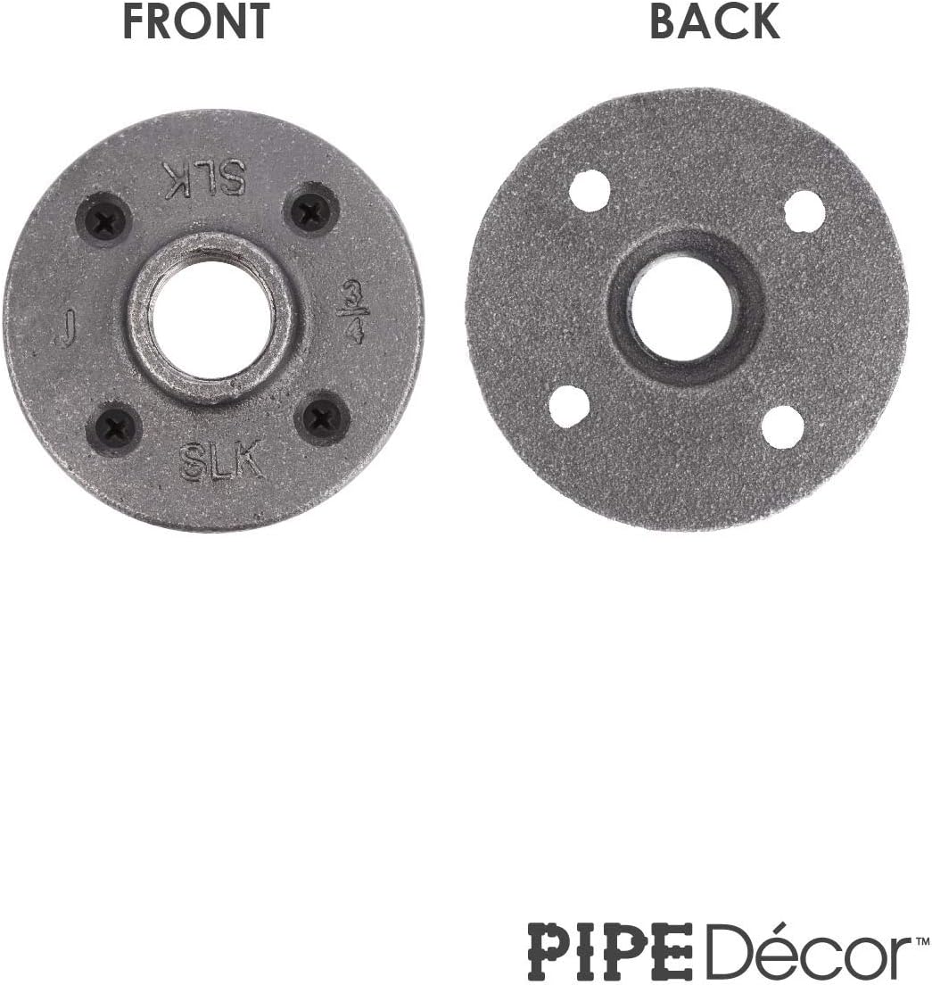 3/4 Malleable Cast Iron Floor Flange, Steel Grey, Pack of 2 X231