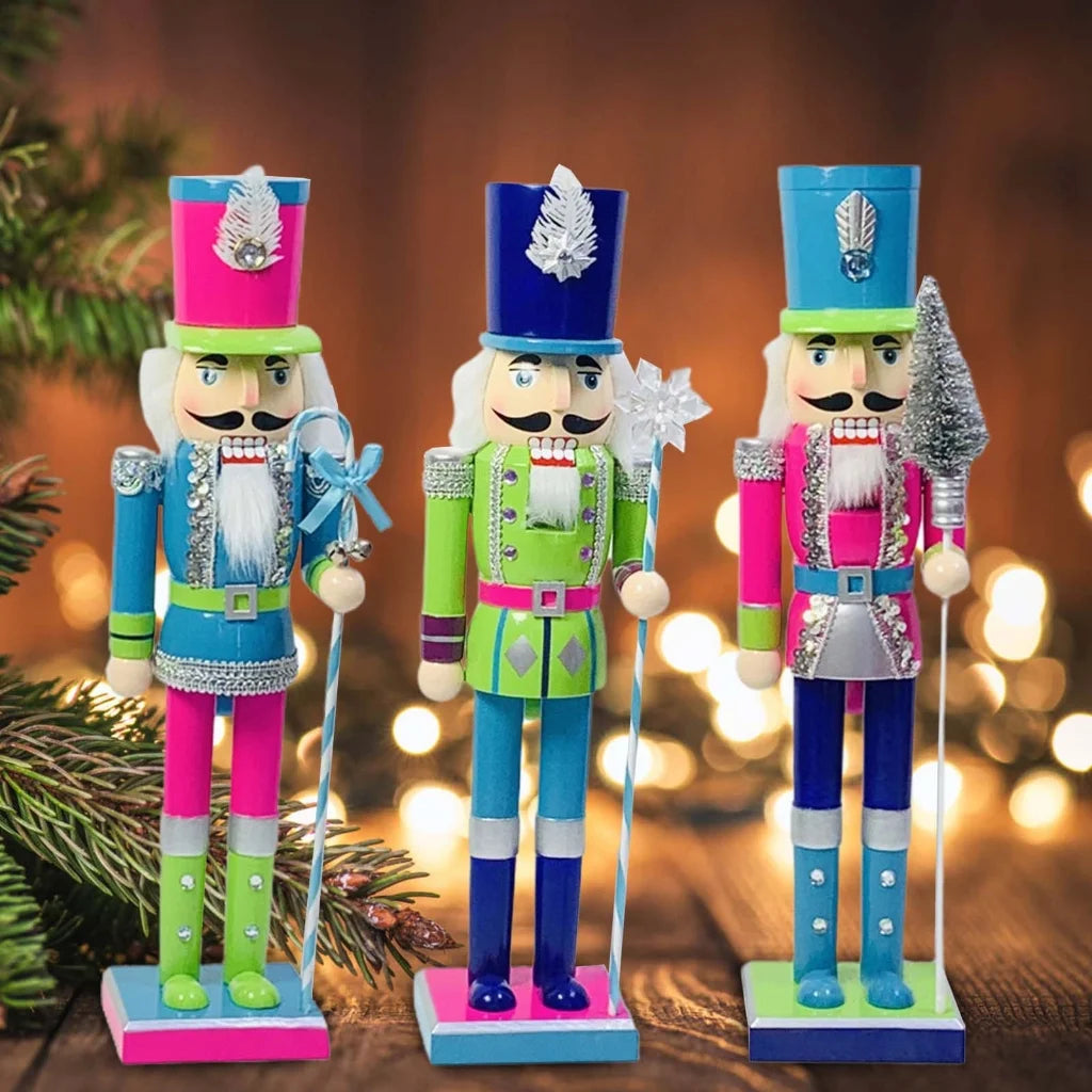 15 Inch Colorful Wooden Nutcracker Soldier Doll Figurine L702296