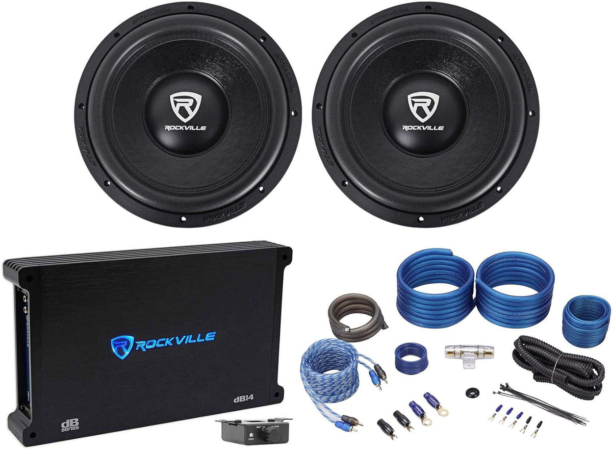 12 Car Audio Subwoofers with Mono Amplifier and Amp Kit D49022