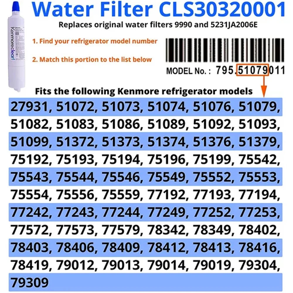 3 Pack Replacement Refrigerator Water Filter V83158
