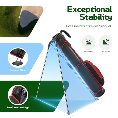 Lightweight Stand Golf Bag with 2 Way Dividers A459143
