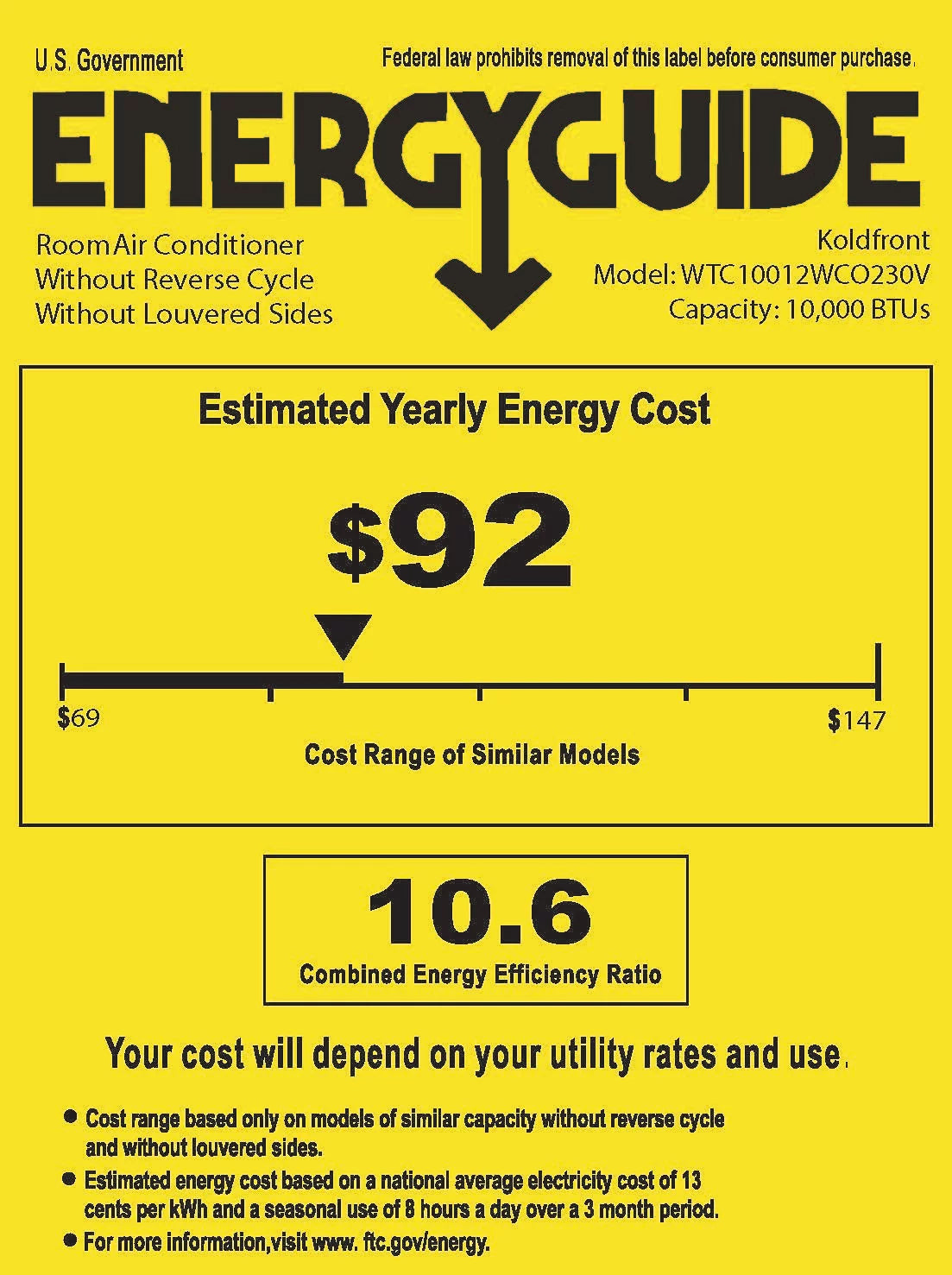 10,000 BTU 230 Volt Through-The-Wall Air Conditioner M561