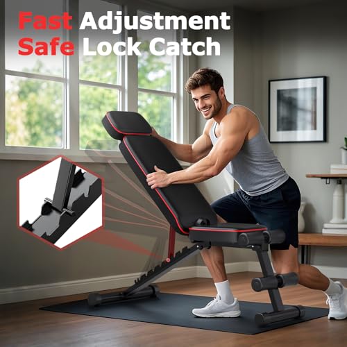 Adjustable Weight Bench with Leg Extension and Preacher Curl Pad F805