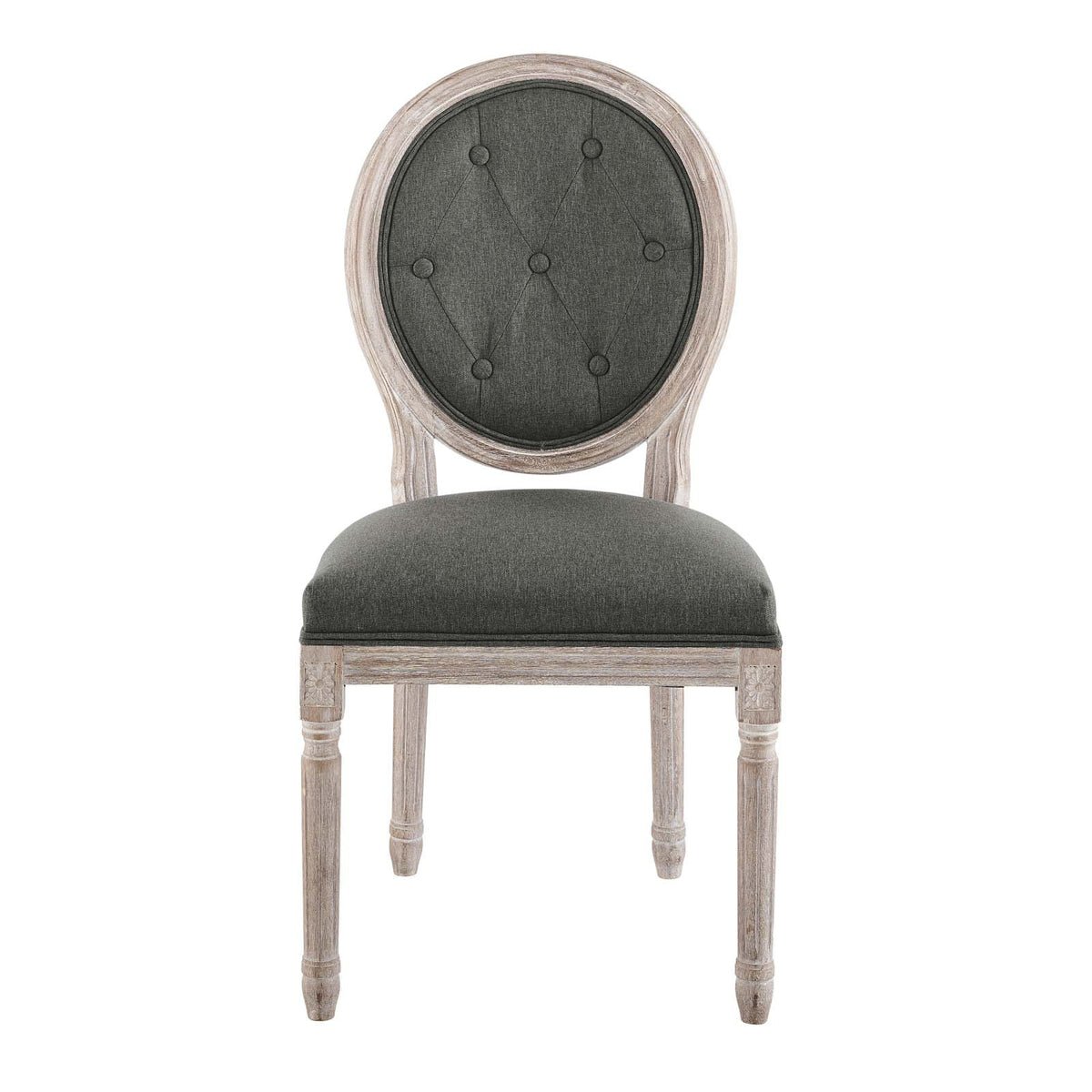 Vintage French Upholstered Fabric Dining Side Chair U119