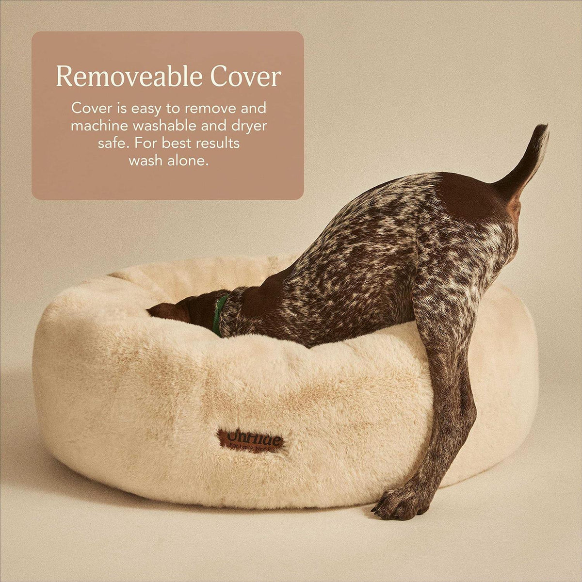 Extra Soft Dog Bed with Removable Faux Fur Cover M163919