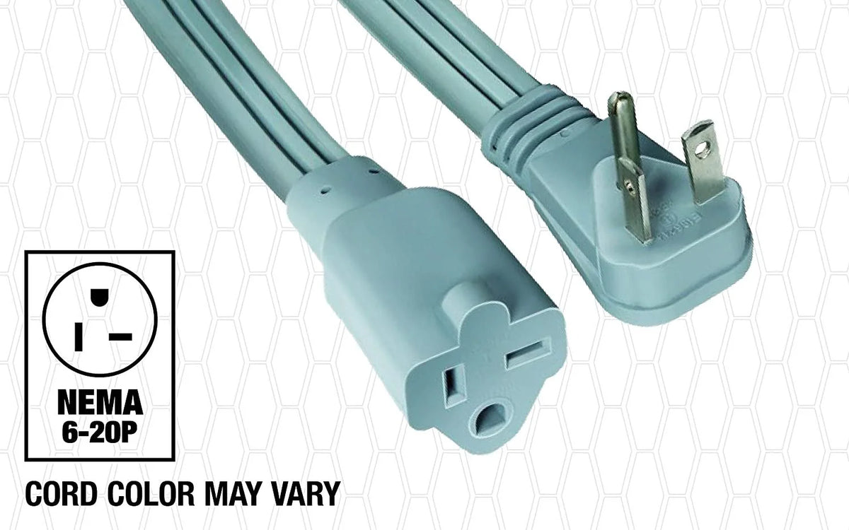 9 Ft L 20 A 250 Vac Extension Cord J1683