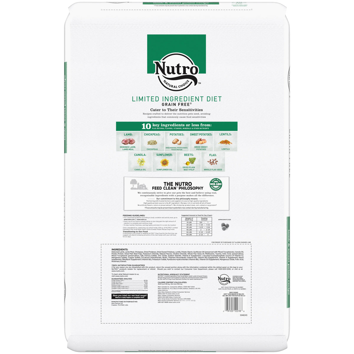 Limited Ingredient Diet Adult Dry Dog Food, Lamb & Sweet Potato, 22 Lb. Bag F836763