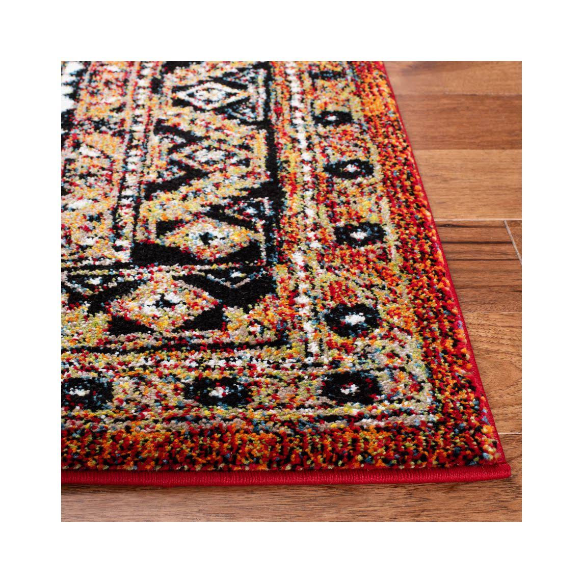 Rust / Gold Round Rug M3283