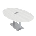 7x4 Boat-Oval Conference Table with Power and Data T974