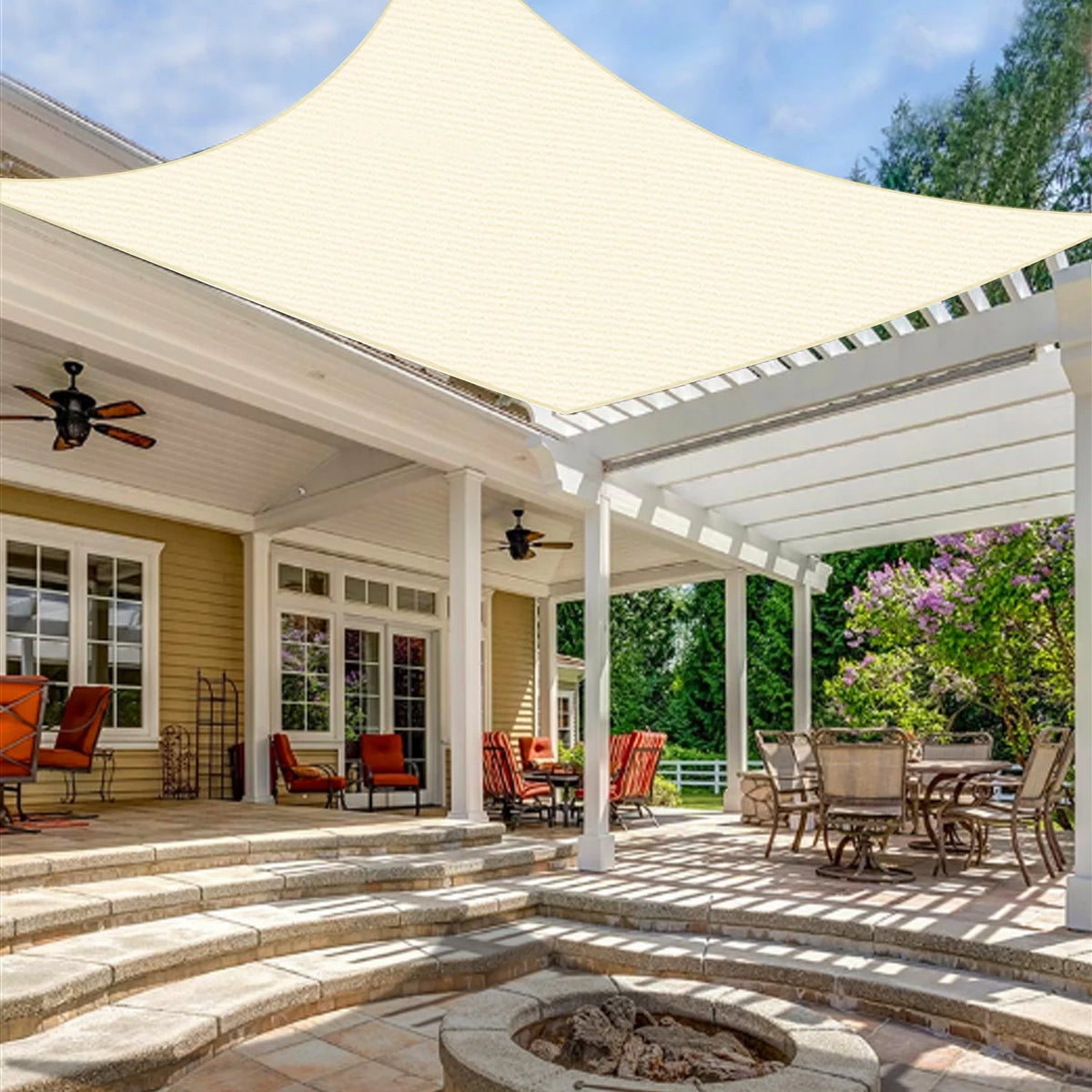 12' x 12' x 12' Sand Triangle Sun Shade Sail UV Block Awning J9089