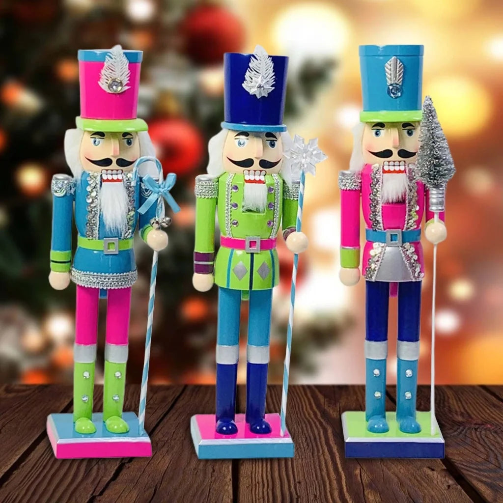 15 Inch Colorful Wooden Nutcracker Soldier Doll Figurine L702296
